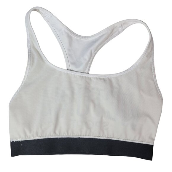 Victoria's Secret Sport Logo The Player Bra White Black Small Pullover Racerback - Picture 6 of 10